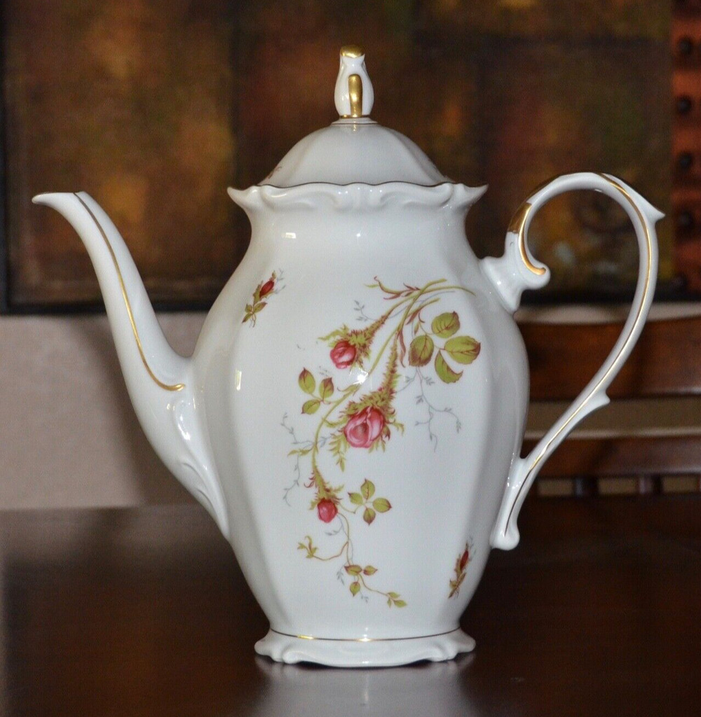Shabby Chic W Eschenbach Bavaria Germany Briar Rose China Tea/Coffee Pot